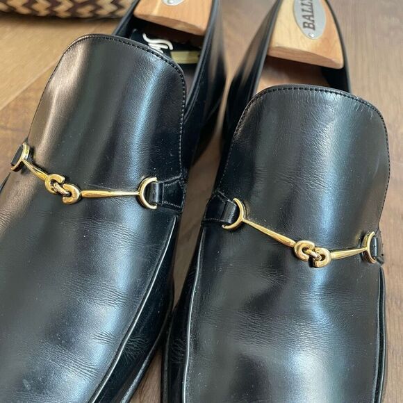 Vintage 80s Bally Men’s Black Horsebit Leather Loafers Impeccably Maintained 8.5 - Picture 4 of 12